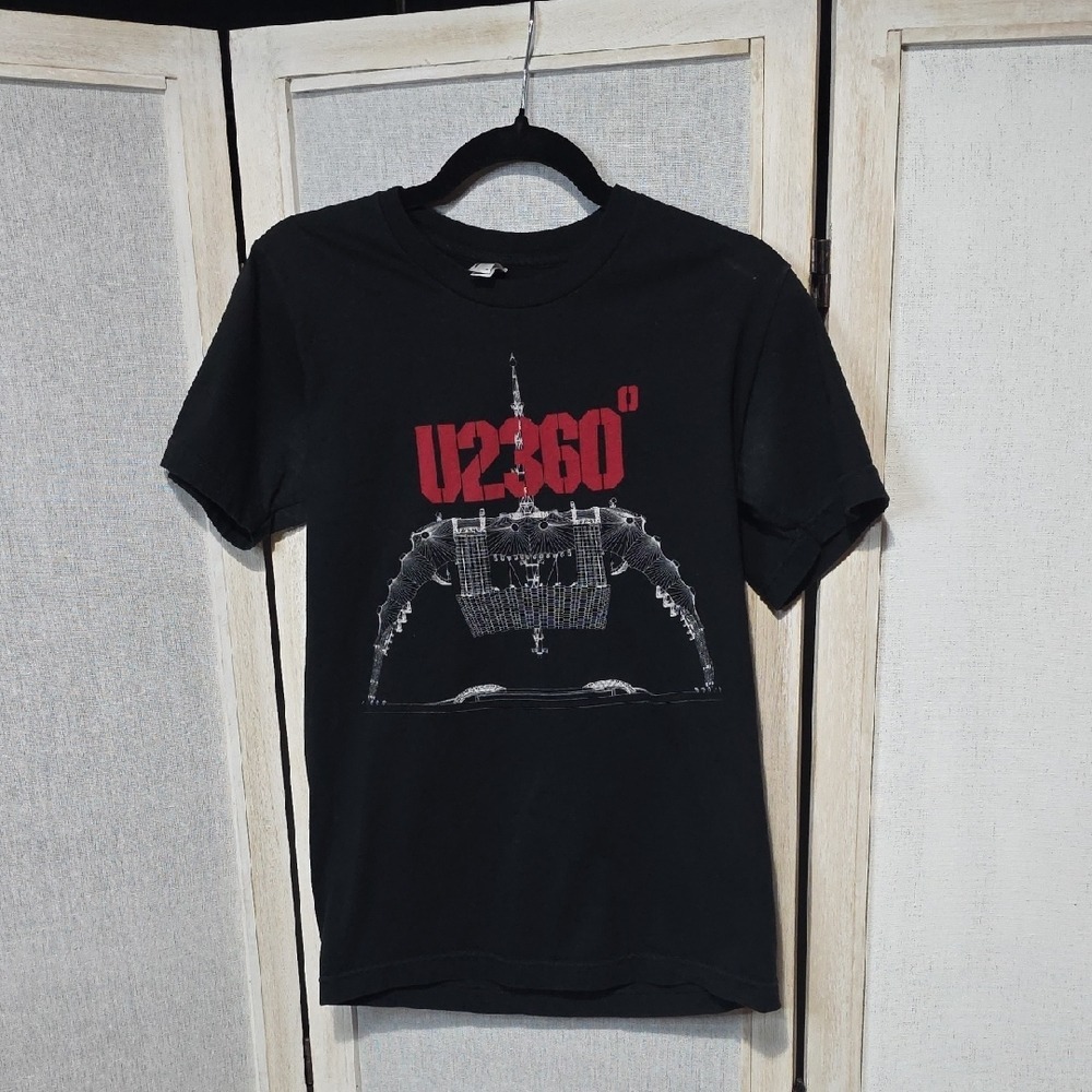 U2 360 Tour 2011 Concert‎ Graphic T-Shirt Black American Apparel Mens Size Small